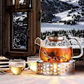 Miniatyrbillede 5 af 5: Premium Tekandevaremer til Glaskander og Anden Varmebestandig Servering Brug Rustfrit Stål Lys Kaffe Te Varemer