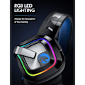 Miniatyrbillede 5 af 5: Gaming Headset PS4 Headset, Xbox One Headset med støjreducerende mikrofon og RGB-lys, PC Headset med Stereo Surround Sound, Over-Ear
