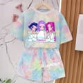 K-Pop Devil Hunter Girl Sommar T-shirt och Byxor Set - Söt Smiley Ansikte Pyjamas Set Present LMNT 15-LMNT 5 110