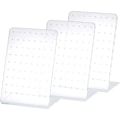 Miniatyrbilde 1 av 5: 72-hulls øredobbeholder smykkeutstilling plastdisplaystativ organisator stativ display transparent akryl øredobbe display 3-delt butikkdisplay
