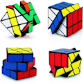 Miniatyrbilde 2 av 3: Magic Cube Fenghuolun 3x3, Speed Puzzle Cube Smidig Klistremerke 3D Puzzle Cube Hjernetrim Pedagogisk Leke for Barn Gutter Jenter Voksne