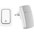 Miniatyrbillede 1 af 5: Trådløs dørklokke uden batteri påkrævet, rækkevidde op til 200 m, 38 ringetoner, 3 lydstyrkeniveauer, nem at installere (hvid)