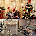 Miniatyrbilde 5 av 5: LED-lysslynge med nisse, 3M 20 LED juletrelys, nissegirlanderlys for hjem, julehage, soverom og dekorasjon