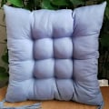 Pikkukuva 1 / 3: 4 kpl pehmeitä tuolinpehmusteita, tuolinpehmusteet nauhoilla, ruokatuolin pehmusteet puutarhaan terassille keittiöön ruokasaliin (40x40cm) Gray blue