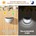 Miniatyrbild 4 av 6: 8-pack Solcellslampor för Staket, Trådlösa Solcells-LED-Staketlampor för Trädgård, Utomhusdekoration (Varmvit)