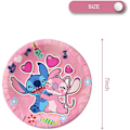 Miniatyrbilde 3 av 5: 40 stk rosa Lilo og Stitch festartikler, Stitch party 20 tallerkener og 20 servietter, Lilo og Stitch jentefest dekorasjonstilbehør