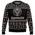 Miniatyrbilde 1 av 4: 2024 Bebetter Jagermeister Stygg Julegenser Pullover Herre 3D Sweatshirt Topper Høst- og vinterklær A 2 2 2XL