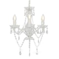 vidaXL Taklampa med pärlor vit rund 3 x E14 white Vit