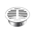 Afløbsrist i rustfrit stål, rund, anti-tilstopning afløbsrist til balkon, afløbsdæksel (110 mm flad åbning)