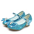 Mary Jane Princess pailletbue lavhælede sko til piger bryllupsfester - blå - størrelse 36 Blue Size 36