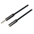 Miniatyrbillede 3 af 3: Audiokabel, 3,5 mm lige han>3,5 mm hun, 4-polet, 0,5 m