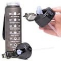 Miniatyrbild 2 av 3: 1L Water Bottle with Straw & Time Marker 250 Blue