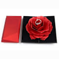 Miniatyrbilde 2 av 3: Ringeske med 3D-rose i papir - Rød