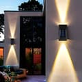 LED-solcellsvägglampa (up-downlight), 2 st. svart 185