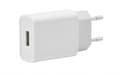 Væglader Kompatibel med iPhone, iPad, Android 1xUSB-A, 2.4A - Hvid