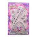 Miniatyrbillede 2 af 2: Prinsessekrone Sæt til Børn / Tiara / Diadem - 7 dele multifärg multicolor
