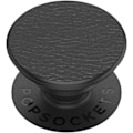 Miniatyrbild 2 av 5: POPSOCKETS Pebbled Vegan Läder Svart Avtagbart Grepp med Ställfunktion Premium