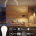 Miniatyrbild 3 av 4: LED-lampor färgskiftande Dimbar 10W E27 Edison RGBW-lampor (2-pack)