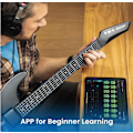 Miniatyrbild 8 av 9: AeroBand AG01 Elgitarr Silikon Material Handvänlig gitarr Avtagbar för nybörjare och nybörjare svart