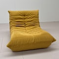 Miniatyrbild 3 av 4: Togo Ensitssoffa - Gul - Ingen montering, Ergonomiskt helkroppsstöd, högdensitets fjädrande skum, Premium Soft-Touch-klädsel gul