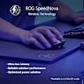 Miniatyrbild 4 av 7: ASUS ROG Gladius III trådlös AimPoint-spelmus, anslutning 36000 DPI-sensor, ROG SpeedNova, utbytbara switchar, Paracord-kabel, svart svart