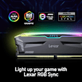 Miniatyrbild 3 av 5: Lexar ARES DDR4 DIMM Desktop Memory 8G 3200Mhz RGB Black svart