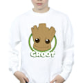 Miniatyrbild 3 av 4: Guardians Of The Galaxy Pojkar Groot Badge Sweatshirt 12-13 År White 12-13 Years