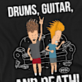 Miniatyrbild 4 av 5: Beavis & Butthead Herr T-Shirt Trummor Gitarr & Död 4XL Svart Black 4XL