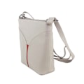 Miniatyrbild 3 av 3: Eastern Counties Leather Caitlin Läder Axelväska One Size Ivory/Red One Size