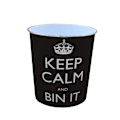 Miniatyrbild 1 av 2: JVL Keep Calm Avfallskorg (2-pack) One Size Svart Black One Size