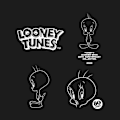 Miniatyrbild 3 av 3: Tweety Unisex Adult Outline 80th T-Shirt L Svart Black L