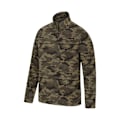 Miniatyrbild 3 av 5: Mountain Warehouse Camber II Camo Halvzip Fleece Top 4XL för män Green 4XL