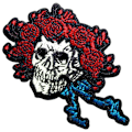 Miniatyrbild 1 av 2: Grateful Dead Bertha Skull Vävd Stryk-på-lapp One Size Röd/Vit Red/White/Blue One Size