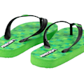 Miniatyrbild 2 av 4: Minecraft Barn/Barn Creeper Flip Flops 3 UK Grönt Green 3 UK