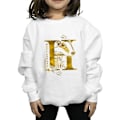 Miniatyrbild 3 av 5: Harry Potter Flickor Hufflepuff Badger Sweatshirt 12-13 År Vit White 12-13 Years
