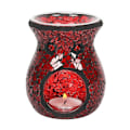 Miniatyrbild 1 av 2: Something Different Crackle Effect Oljelampa 14cm x 11cm x 11c Red 14cm x 11cm x 11cm