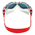 Miniatyrbild 2 av 5: Aquasphere Vista spegelglasögon för simning, unisex, vuxen, en storlek White/Silver/Red One Size