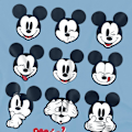Miniatyrbild 3 av 6: Mickey Mouse Barn/Barnansikten T-Shirt 7-8 År Himmelsblå Sky Blue 7-8 Years