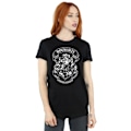Miniatyrbild 4 av 6: Harry Potter Dam/Damer Hogwarts Crest Bomull Boyfriend T-Sh Black L
