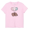 Miniatyrbild 1 av 5: Pusheen Girls Bye Balloons Kortärmad T-shirt 9-10 År Pin Pink 9-10 Years