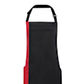 Miniatyrbild 2 av 2: Premier Unisex Kontrastfärgad Arbetsoverall Förkläde (2-pack) One Size Black/ Red One Size