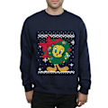 Miniatyrbild 3 av 5: Looney Tunes Tweety Pie Jul Fair Isle Sweatshirt M N Navy Blue M