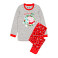 Miniatyrbild 1 av 6: Greta Gris Pojkar George Pig Julpyjamas Set 18-24 Månader Röd Red/Grey 18-24 Months