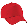 Miniatyrbild 1 av 3: Beechfield Unisex Plain Original 5 Panel Baseball Cap (2-pack) Classic Red One Size
