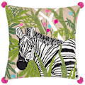 Miniatyrbild 1 av 3: Wylder Broderad Zebra Kuddeöverdrag 50cm x 50cm Flerfärgad Multicoloured 50cm x 50cm
