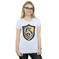 Miniatyrbild 2 av 5: Harry Potter Dam/Kvinnor Hufflepuff Crest Flat Bomull T-shirt Sports Grey M