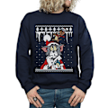 Miniatyrbild 3 av 5: Tom And Jerry Herr Jul Fair Isle Sweatshirt M Marinblå Navy Blue M