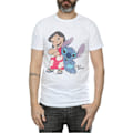 Miniatyrbild 3 av 5: Lilo & Stitch Klassisk bomull T-shirt för män 3XL Vit White 3XL