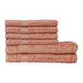 Miniatyrbild 1 av 2: The Linen Yard Loft Combed Cotton Towel Bale Set (6-pack) On Blush One Size