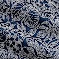 Miniatyrbild 2 av 5: Wylder Bali Jacquard Botanical Öglettgardiner 229cm x 229cm Mi Midnight 229cm x 229cm
